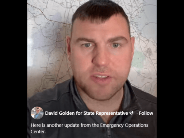 Golden uses campaign site during storm