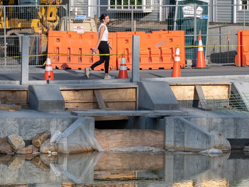 Construction around Jenney Pond to last all year