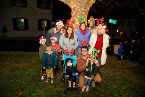 The Jingle Bells lyric "Don we now our gay apparel" certainly applied to the Erwen Family of Plymouth and Michigan at the Plymouth Christmas Tree lighting on December 1st.